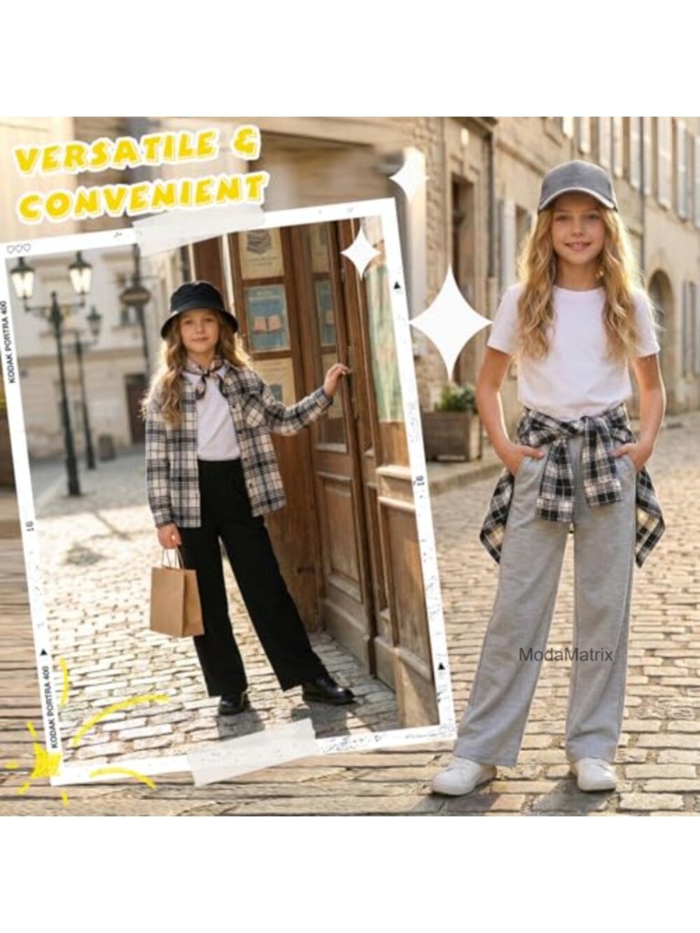 4 Pack Girls Baggy Sweatpants Kids Joggers Cotton Blend - Picture 4 of 6